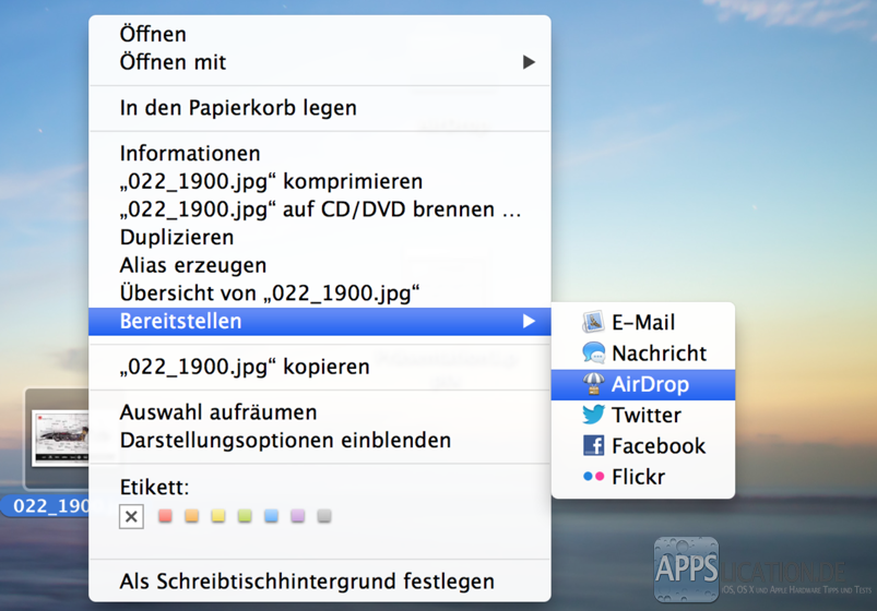 Mac OS X Airdrop