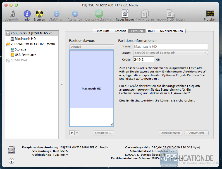 Boot Camp Partition löschen