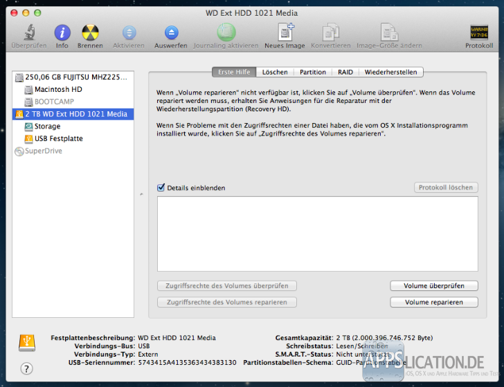 Mac: Festplatte partitionieren