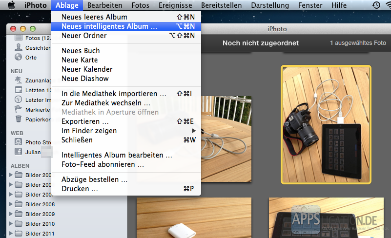 iPhoto: Intelligentes Album erstellen