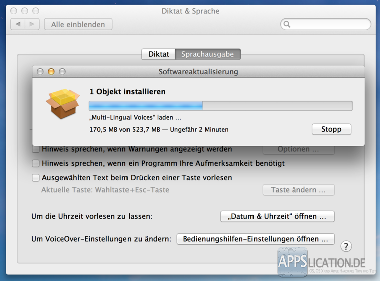 Mac Sprachausgabe einrichten