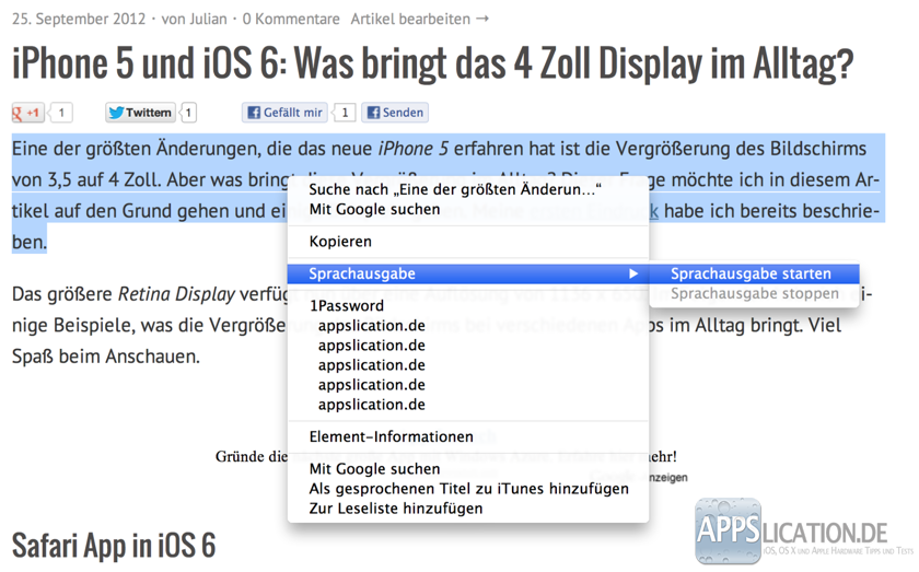 Mac Sprachausgabe verwenden und als Titel zu iTunes hinzufügen