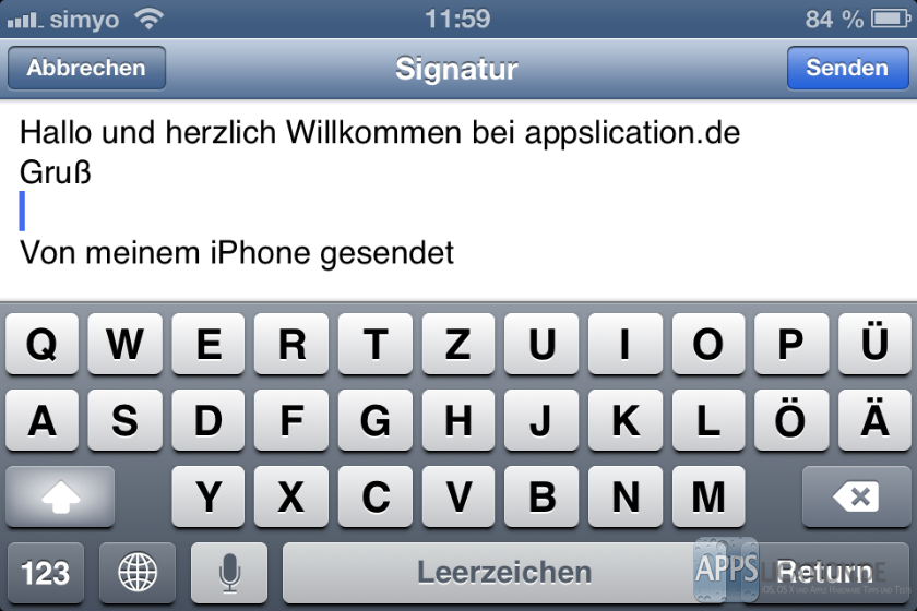 Signatur bei iPhone und iPad erstellen