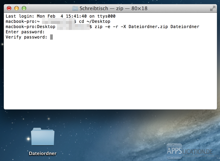 Mac Os X Dateien Ordner Als Zip Dateien Mit Passwort Schutzen Appslication De